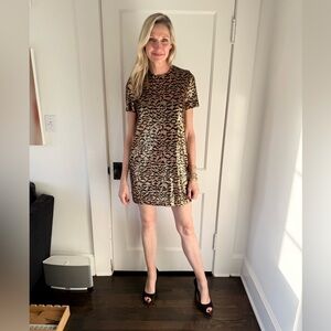 ZARA Leopard Print Sequin Dress